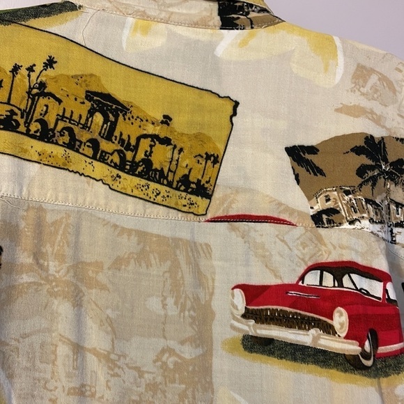 Steve & Barry’s Classic Hawaiian Classic Car Floral Button Down Shirt size XL - Picture 13 of 16